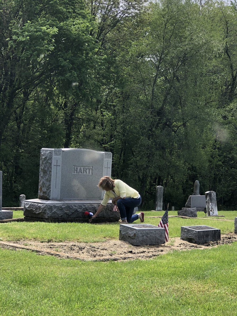 RitaHartIA's tweet photo. Paul and I drove to Toronto this morning to lay flowers at his ancestors’ graves and visited the Vietnam War Memorial in DeWitt. I hope you have a safe #MemorialDay2020 and we can all take some time today to reflect on the sacrifices of those who came before us. #IA02 https://t.co/W21ipMaQXA