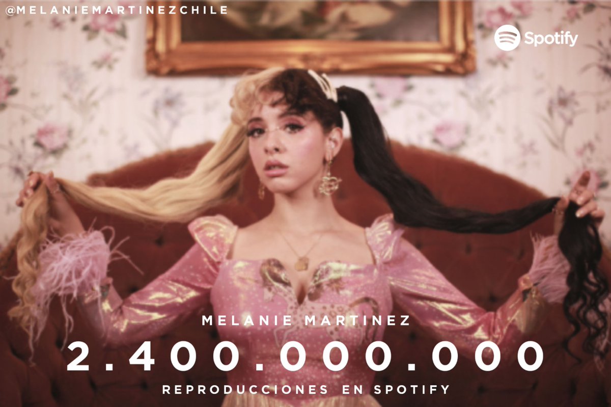 melmartinezcl's tweet photo. ⚠️ | Recientemente en la platforma de @spotify #MelanieMartinez superó los 15M de oyentes mensuales y los 2.4 Billones de streams en la aplicación🦇💓
Sigue reproduciendo el single certificado oro #PlayDate en todas las plataformas de Stream💖 https://t.co/Zrtc63rq8w
