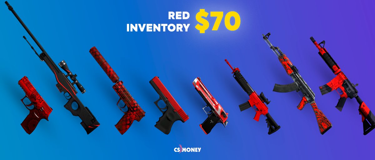 At placere oversvømmelse tapet CS.MONEY on Twitter: "A pre-made red inventory for $70! What skins would  you change? https://t.co/eblbbAjuvG" / Twitter