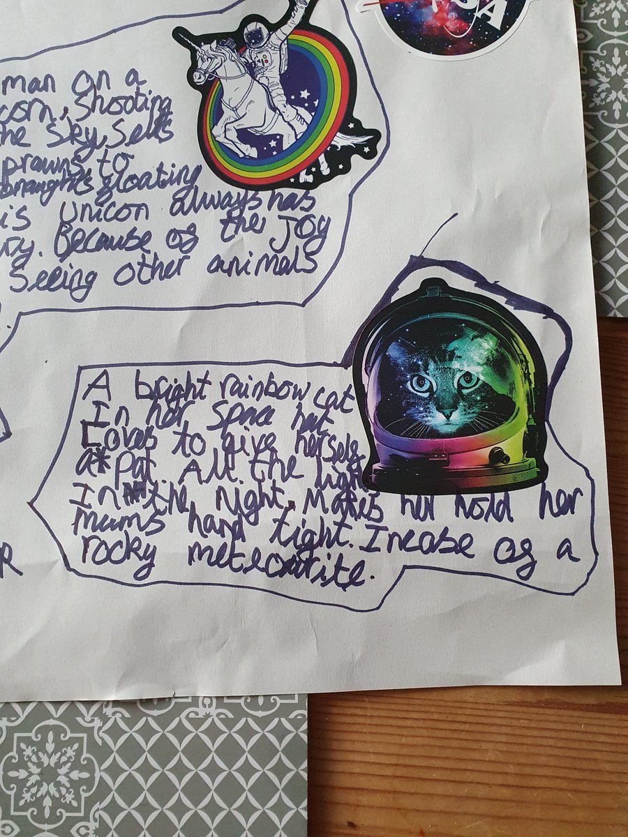 SteveRich228's tweet photo. @NASA @SpaceX @astro_timpeake you are inspiring kids in England more now than ever before. This stuff is achievable in their lifetimes and my daughter said whilst writing these poems "ah man it just makes me so happy when I think about space" raw emotion!! Thank you. #NASA #space https://t.co/4XhHbLbkWf