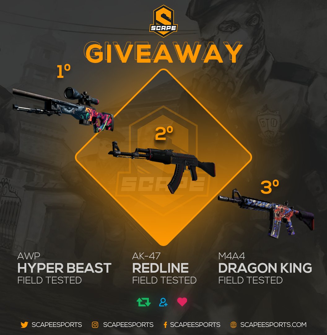 ⚠GIVEAWAY powered by <a href="/Likeaplayerst/">LIKEAPLAYER</a> ⚠

Para celebrar o dia da criança, a 1 de Junho vamos sortear 3 magníficas armas para vocês! 😱

Além das entrys do link abaixo, é obrigatório dar like e RT neste post bem como identificar 3 amigos!

Boa sorte! 😎

➡ bit.ly/2ZA5jwy