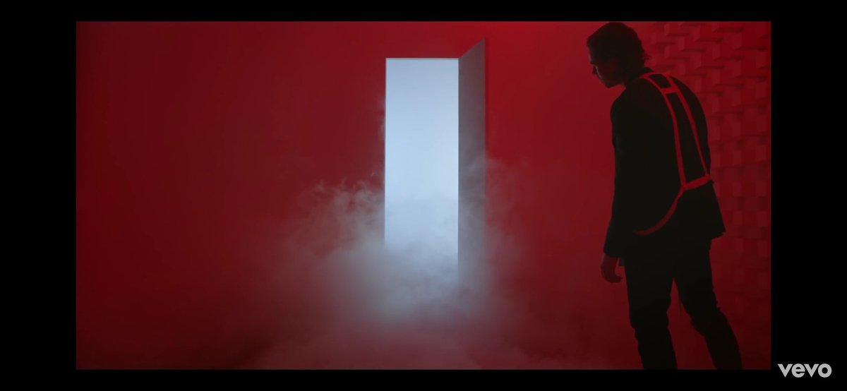 Luke starts in the white room, which represents his purity, and innocence and it's interrupted by the colour red which has a really deep meaning, it can represent energy, passion and love, but in this case it's danger. In the end we have his purity peaking through as his savour.