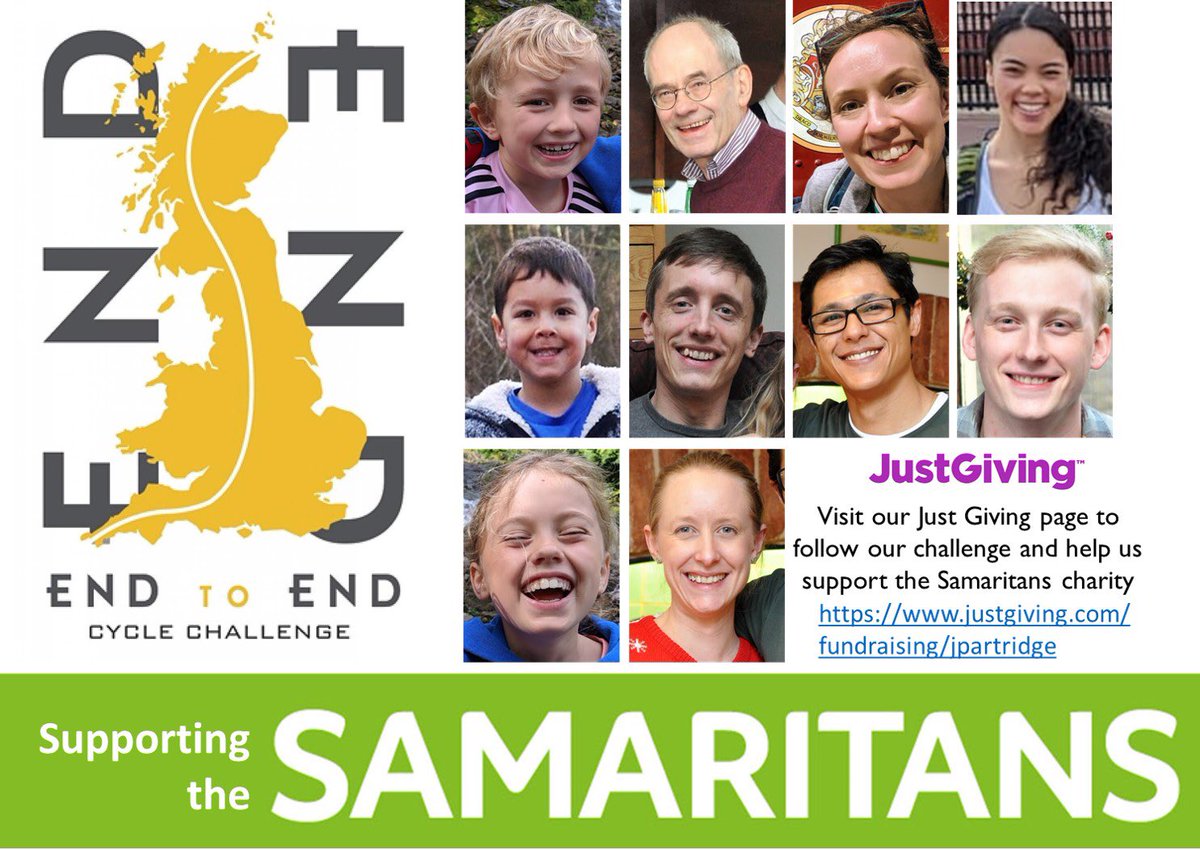 Team update! We welcome to join our London branch with Tom. Thanks for joining Sarah 👏 #lejog #lockdown #cycling 

We're really proud to be over halfway towards our goal for <a href="/samaritans/">Samaritans</a> Thank you so much to those who have donated to this brilliant cause.

justgiving.com/fundraising/jp…
