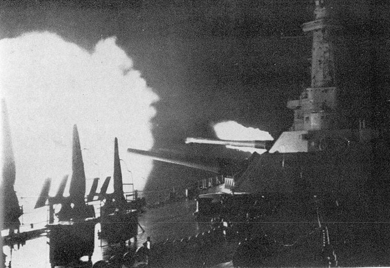 15. The Juneau was struck on the port side by a Japanese torpedo and withdrew from the battle, heading toward an Allied safe harbor for repairs. In her retreat, at 11:00 that same morning, a 2nd Japanese torpedo struck Juneau in its weapons magazine. There was a great explosion.