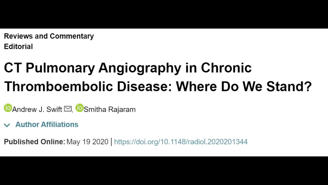 radiology_rsna's tweet image. Swift et al. discuss the advantages and shortcomings of VQ scan versus pulmonary CTA for CTEPH evaluation. bit.ly/2WREYbJ @AndyJSwift @ShefUni_IICD