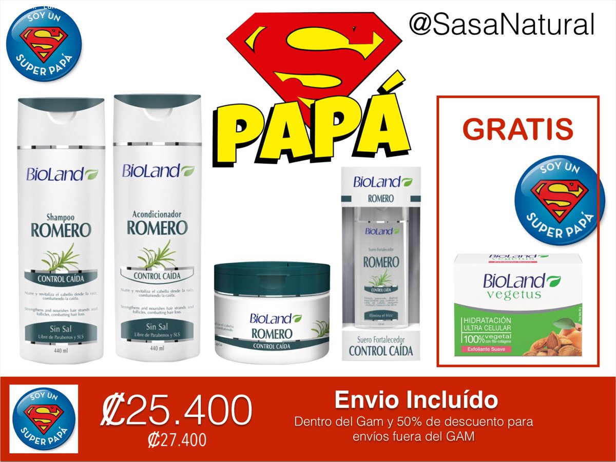 SasaNatural's tweet image. Llegaron los Kits Especiales para 🦸🏿‍♂️🦸‍♂️🦸🏻‍♂️ SÚPER PAPÁ 🦸‍♂️🦸🏽‍♂️🦸🏻‍♂️

Realice su pedido por inbox o por Whatsapp al 8394-6259 antes del viernes 12 de Junio para envíos por Correos CR. Válido hasta agotar existencias o hasta el mes de Junio.