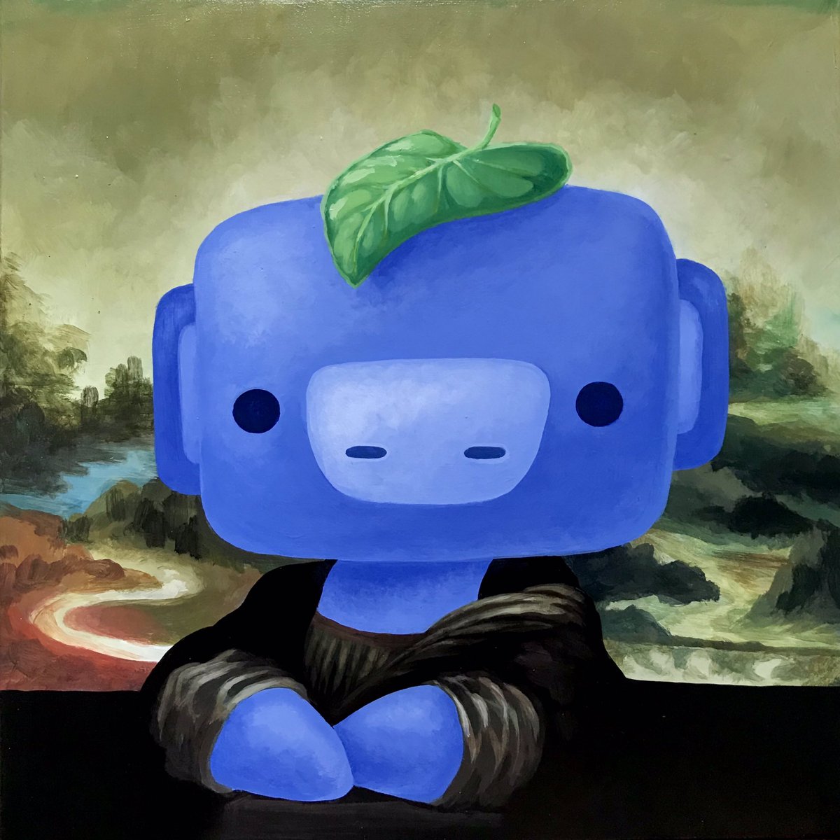 omgHanners's tweet photo. Mona Wumpus, 2020 - Acrylic on wood panel - @discord https://t.co/3qobsEWy3z