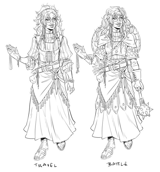 couple moar WIP outfits for gaia~ time for a pre-D&amp;D nap now... ? 