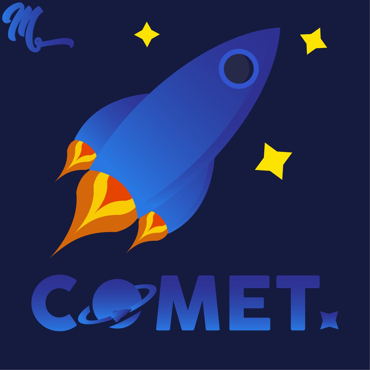 Matias_Graphics's tweet image. #dailylogochallenge J-1: Le thème d'aujourd'hui est de faire un logo avec une fusée spatiale !