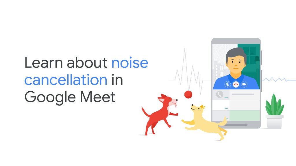 To minimize distractions while #RemoteTeaching, we're rolling out noise cancellation, which filters out background noises such as keyboard typing, dog barks, and other sounds. Learn more: goo.gle/34Xg3pm. #a11y