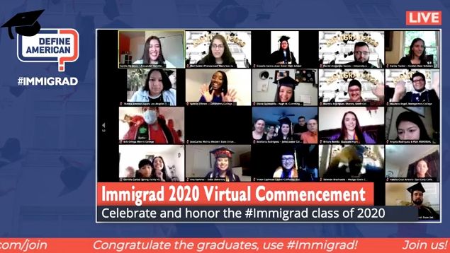 DefineAmerican's tweet image. If you didn't get a chance to watch the #Immigrad Virtual Commencement, you watch the full video here: defineamerican.com/graduation. #ClassOf2020 #Graduation2020