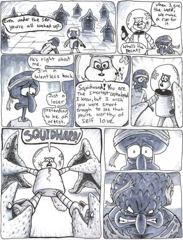 Dark version of Spongebob Squarepants Credit:   http://stillinthesimulation.com 
