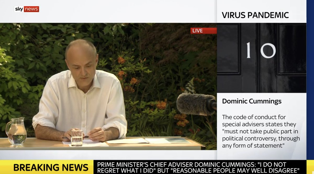 Summary of the #DominicCummngs press conference:
- I've done nothing wrong
- It's the media fault
- I never considered resigning
- I'm not going to say sorry
- Jog on, I ain't going anywhere you plebs
