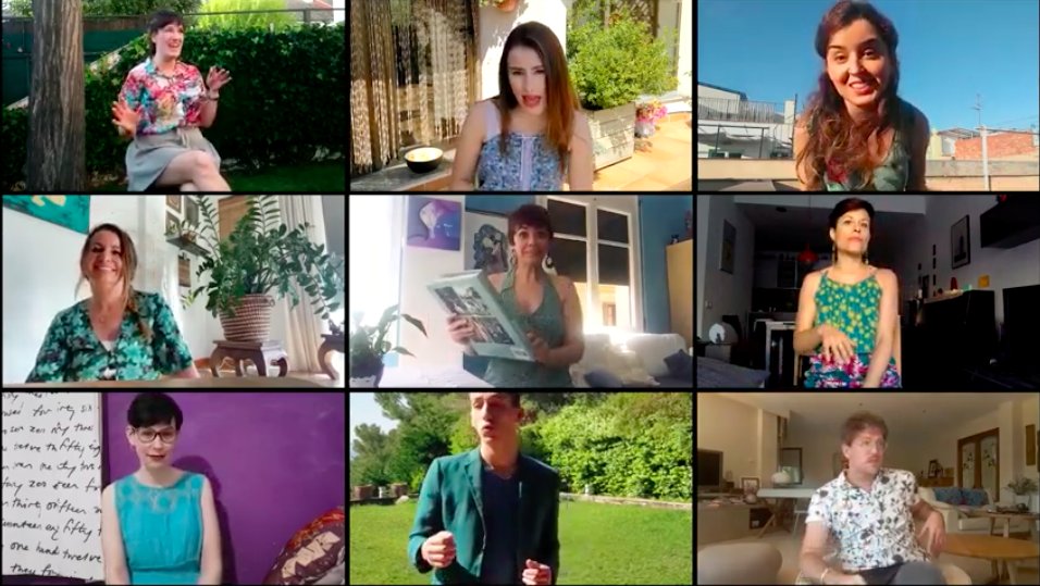 OlGreen's tweet photo. 🎬 NOU VÍDEO! Celebrem la #fase1 del #desconfinament! Agafeu els auriculars, pugeu el volum i gaudiu del cover #acapella #FeelItStill + #Havana de @portugaltheman i #CamilaCabello. 🎶 Nou tema de l'espectacle #veusinemotion! 
Arrj: @Zazu_oses 
Play! ⏯️ https://t.co/ZgnrBl8sZM https://t.co/aD7NqF9dLo