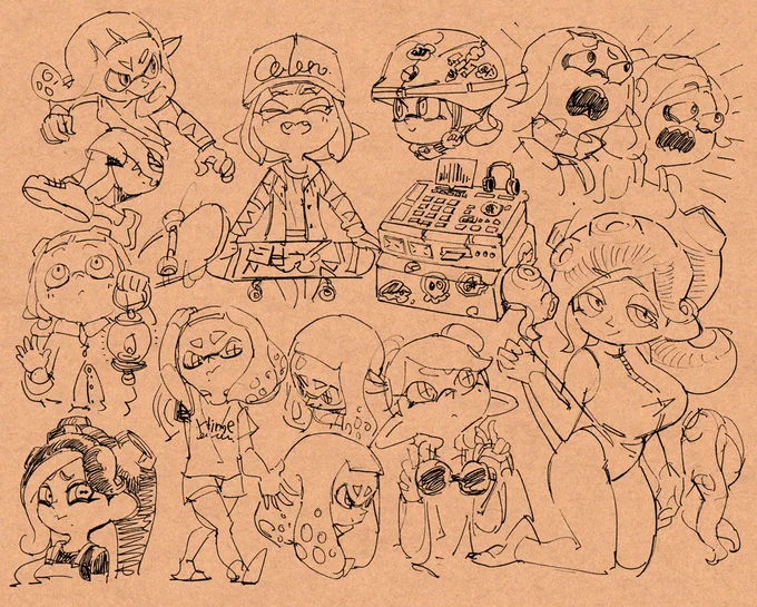 落書き+模写 
