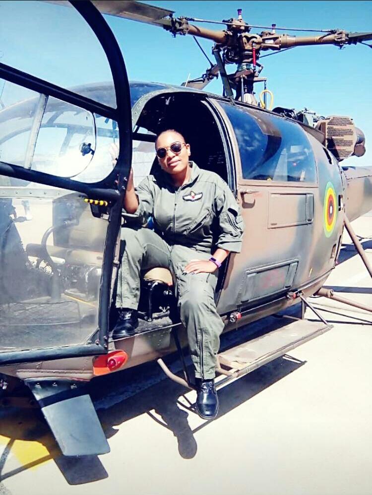 3. Flight Lieutenant Anita Mapiye - The first helicopter combat pilot in the Air Force Of Zimbabwe, 2019.