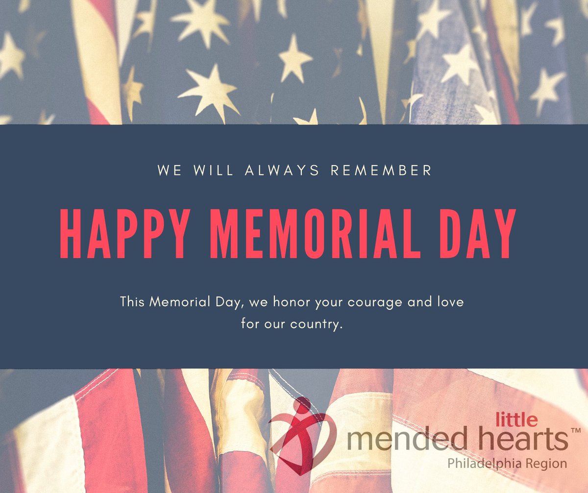 MLHPhilly's tweet photo. Wishing a safe, happy, &amp; healthy Memorial Day to all. #mlhphilly #memorialday #alwaysremember https://t.co/ojY2PS3RHZ