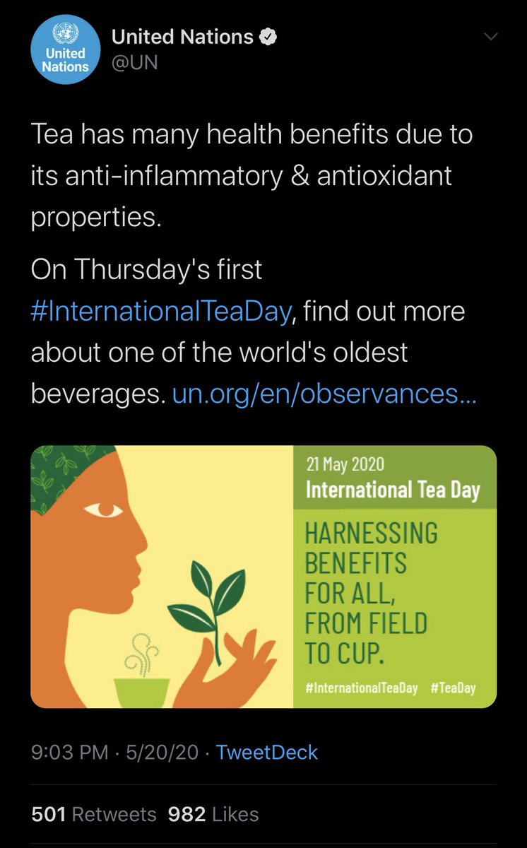 So there are my 15 notes for 15 years fighting for  #InternationalTeaDay Dec 15. Perhaps this is what “first”  #InternationalTeaDay means now. But its worker-centered history was different. The slogan says it all: harnessing benefits for all from field to cup.  #rememberhistory 16/