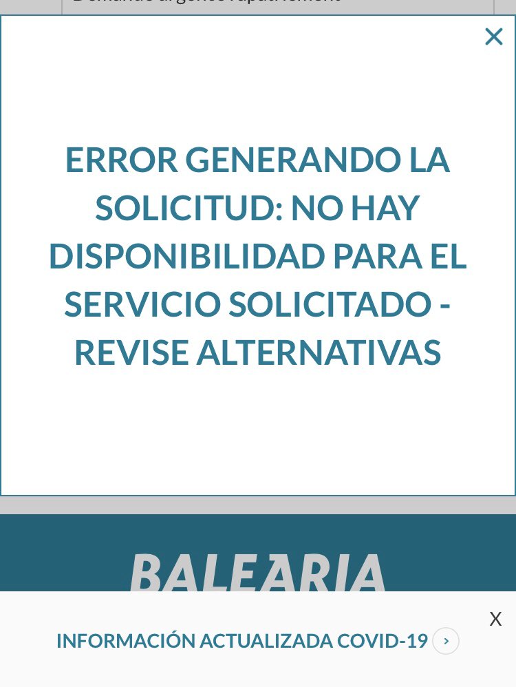 sabenmo's tweet photo. @Balearia Bonjour, ce message d’erreur ce met depuis 3 ou 4 inscription c’est normal ???? https://t.co/lAdoU2cKcN