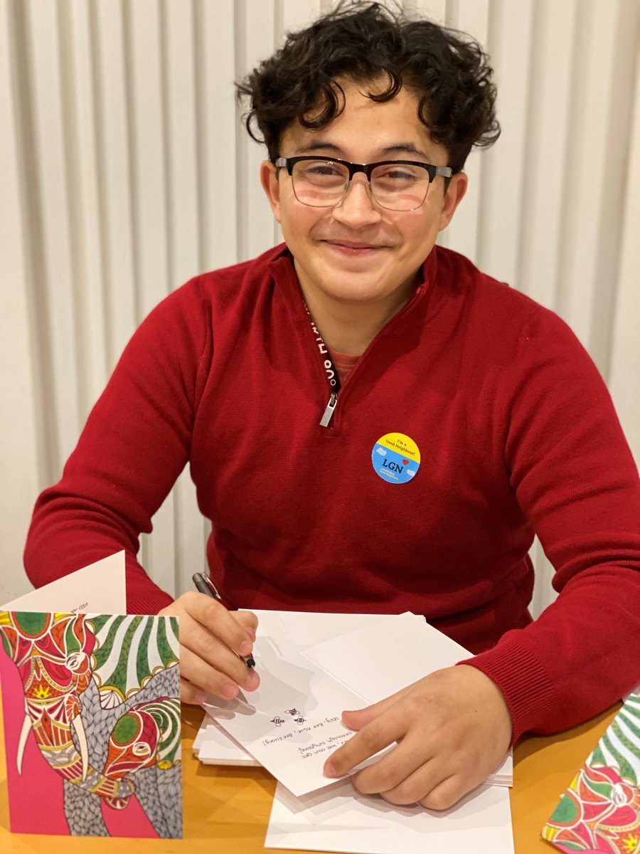 Happy Bank Holiday guys, Another inspired young'un helping out in Levenshulme… Ilyan captain for the under 19 Trafford Handball also volunteered his time to write good neighbour messages , Ilyan thank you for your fantastic contribution!