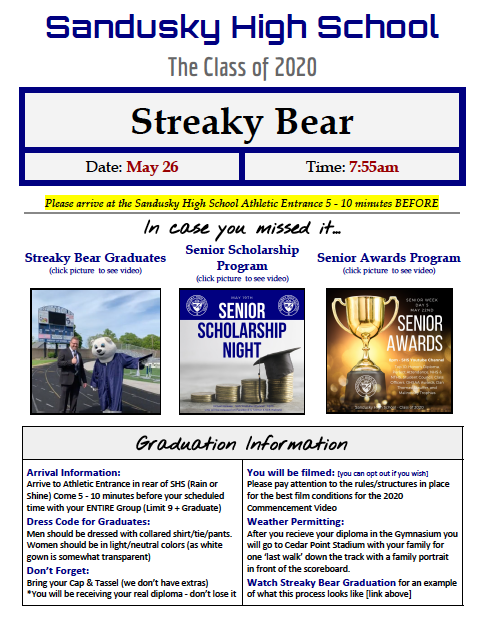 MrTalbot_SHS's tweet photo. Seniors...you should have received this in your email (the one from the form you submitted)?  This has your Date/Time confirmed with your name.  Are you ready? https://t.co/lx75CITwZE