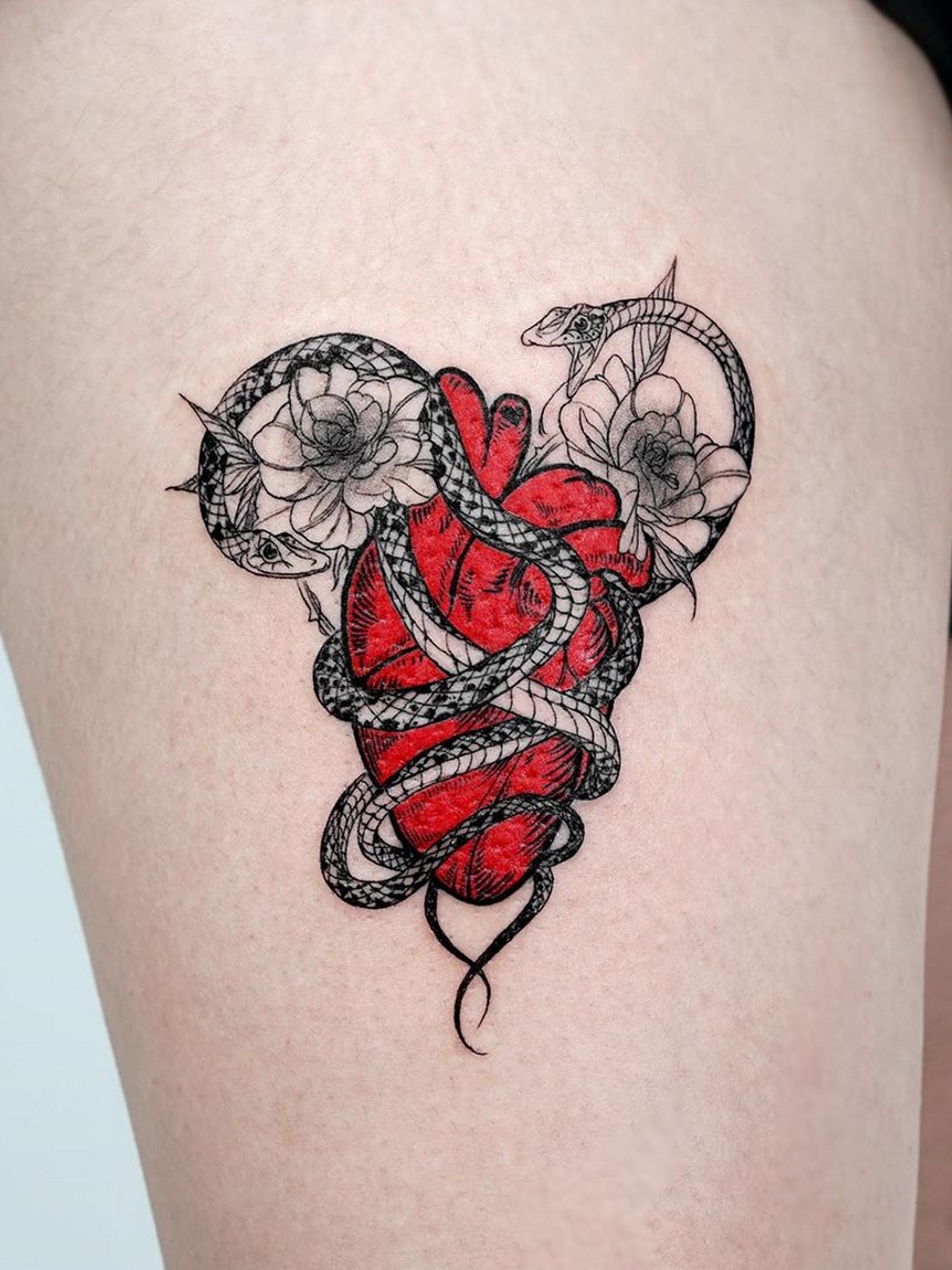 Stitched Heart Tattoo