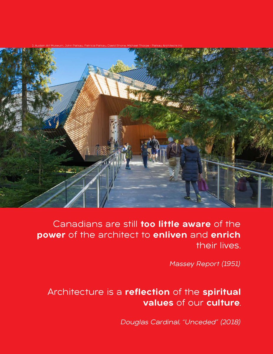 Congrats @carolesaab in your new role as as Exec Director @FCM_online Fédération canadienne des municipalités; look forward to collaboration on awareness that #architecturematters to national audience riseforarchitecture.com Audain Art Museum by Patkau Architects @PatkauArchitect