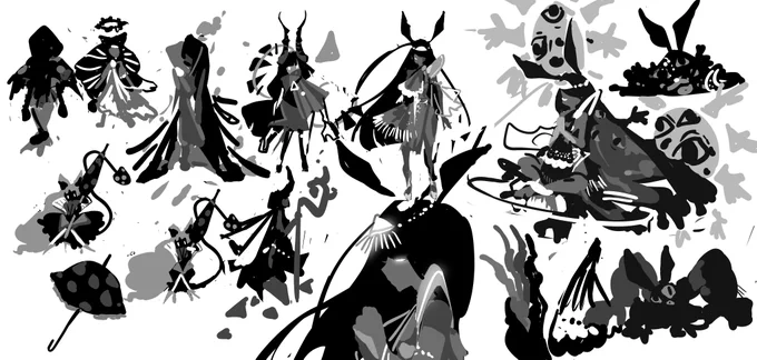 This was the silhouette development for the chara 
