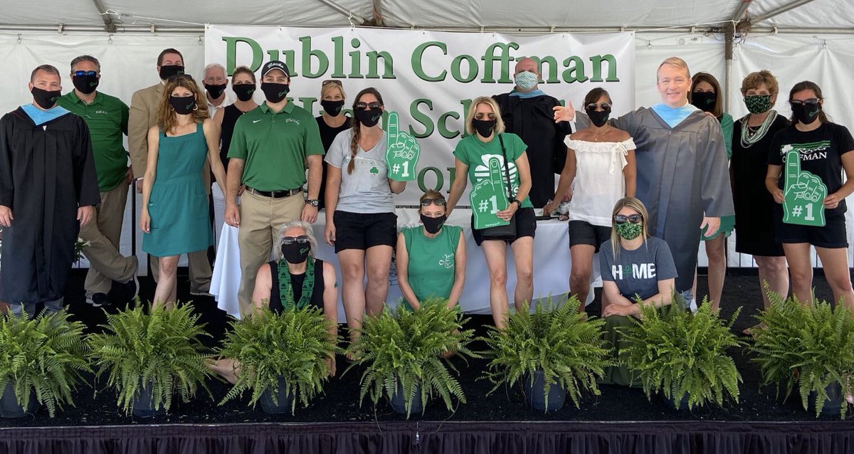 Coffman2020's tweet photo. 🎓A BIG THANK YOU to Mr. Ulring, Dublin City Schools &amp; everyone at Coffman High School for putting this Virtual Ceremony &amp; Diploma Pickup all together! It turned out to be a beautiful sunny day🌞for the drive-thru diploma pickup! 💚We Love You!🖤@DublinCoffmanHS  #DCSClassof20 https://t.co/8zcC7mo8DP
