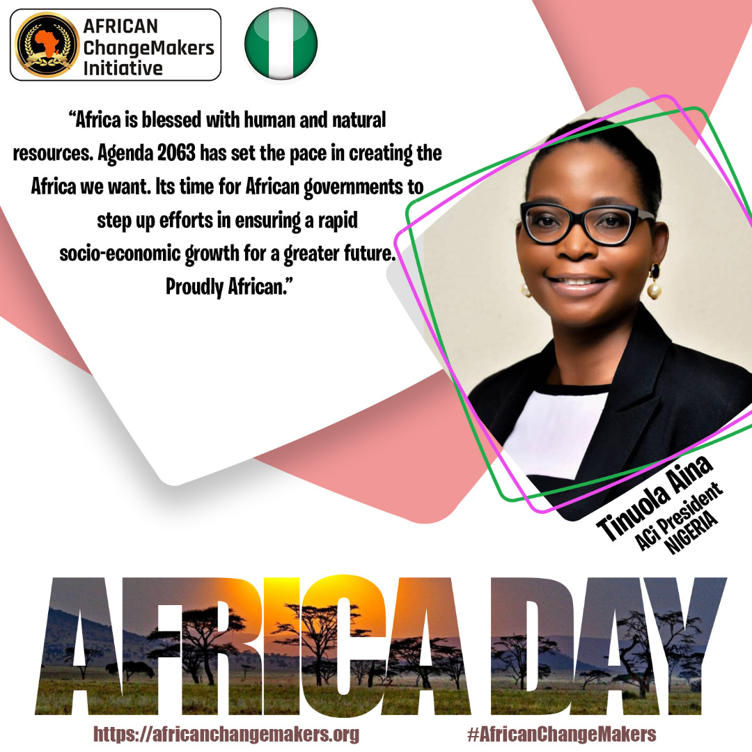 ChangemakerLead's tweet photo. Tinuola Aina - ACi Nigeria Chapter President celebrate Africa Day with Nigerian alumnus, members and the rest of Africa.
#AfricanChangeMakers #AfricaDay #ACiNigeriaChapter
#socialimpact #ACiAlumni #ACiMembers #ACiChapters
#Changemakers #changemaking
#AfricanChangeMakersWomen https://t.co/4FImngGbJu