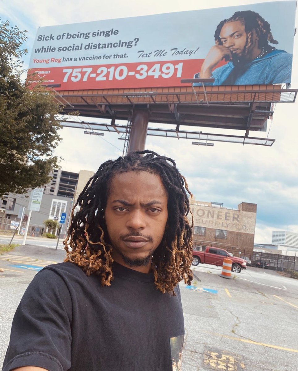 On May 22nd,  @youngrog shared this pic and said:"Momma look, yo son on a billboard".I immediately saw his number and I understood the play.As his popularity increases, it's important that he continues to push people to content he owns (like his mobile contacts).