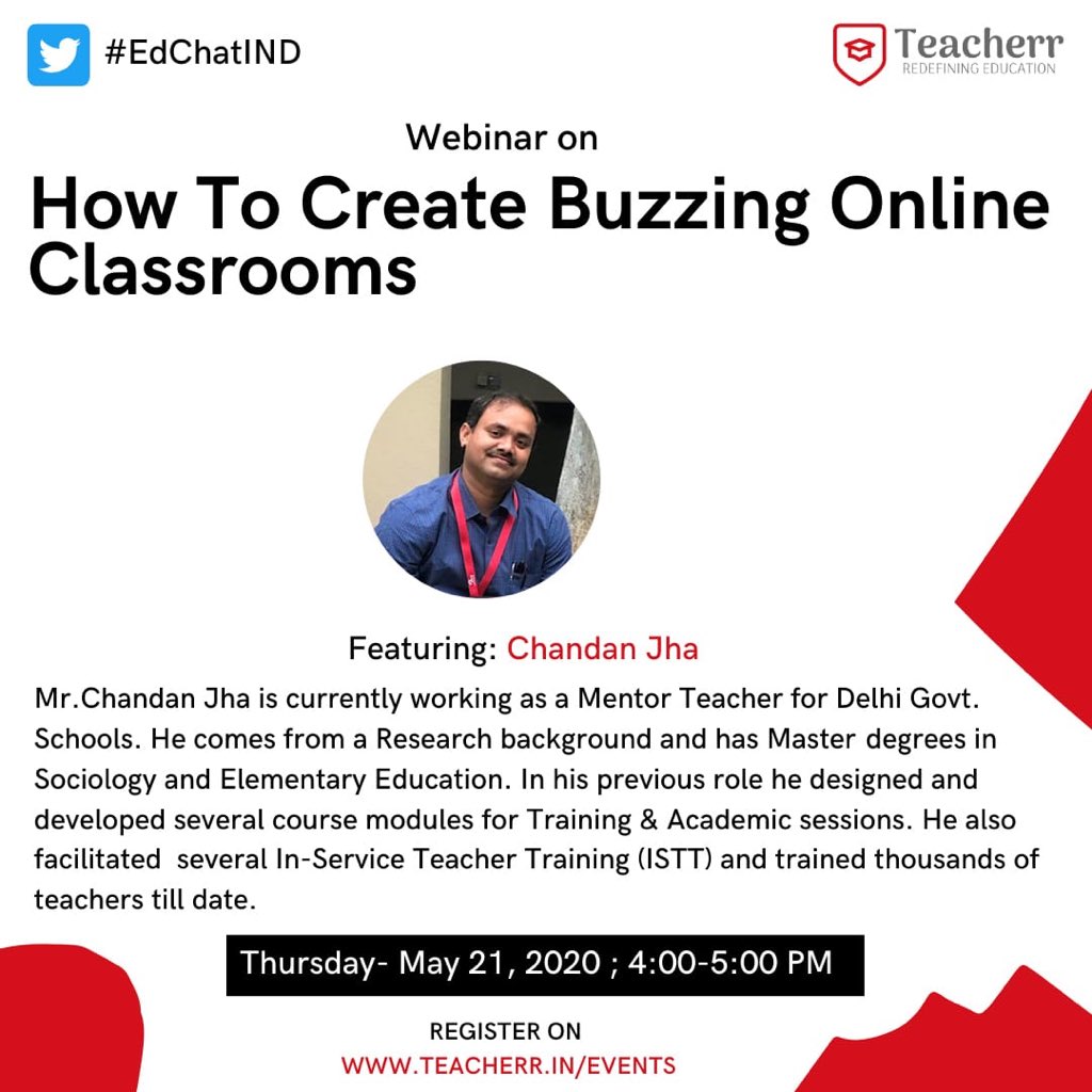 IamCJha's tweet photo. Feeling blessed!
Got an opportunity 2 share my thoughts
Thanks @TeacherrPros @Minister_Edu 4 organizing this wonderful session #NoLockdown4Learning
Plz accept my #Gratitude 🙏
@Minister_Edu @shail2018
@PbpandeyB @SumanRelan
@Ila1576 @ManuGulati11 @KanchanLohia @IamRuchii https://t.co/TuVbeca1nv