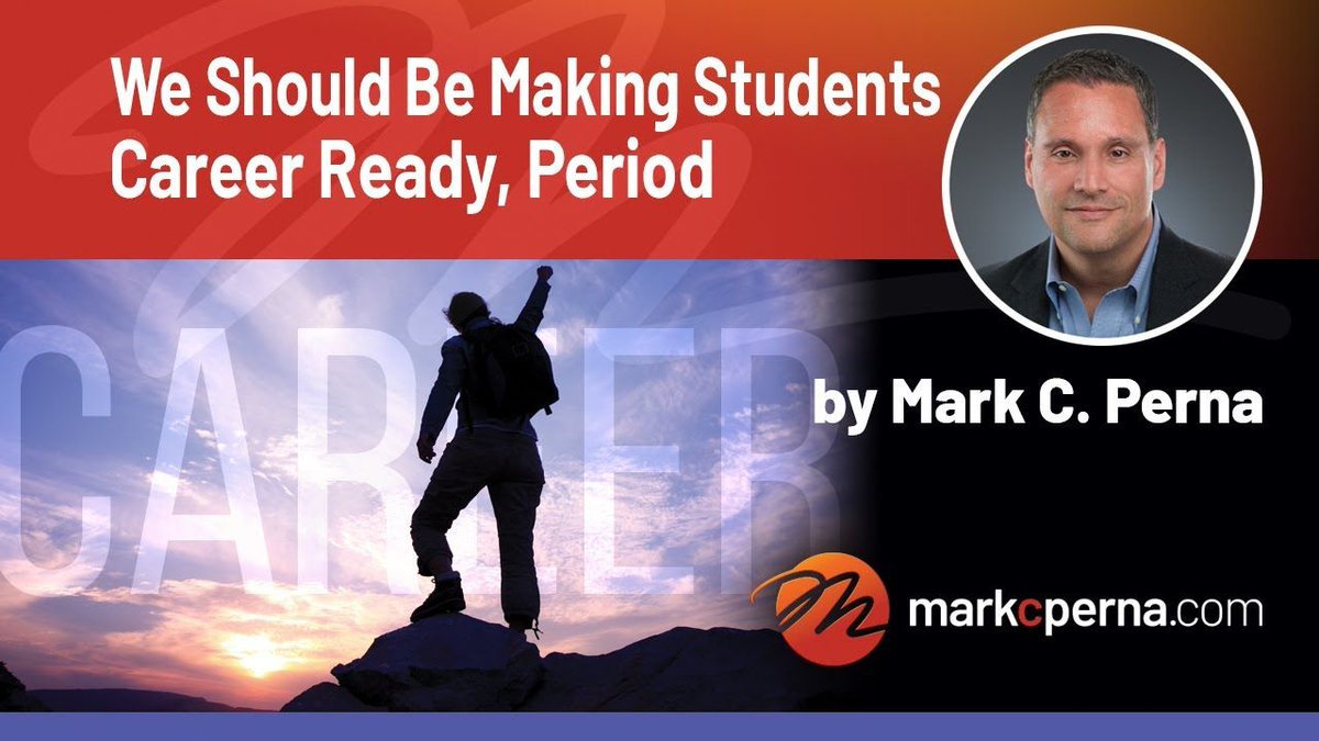 Most people think you absolutely need to go to college to become career ready. This couldn't be further from the truth. We need to focus on making students career ready, period. bit.ly/2WSvhtm #EducationWithPurpose