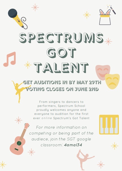 SpectrumLibrary's tweet photo. Entries welcomed for the online version of "Spectrum's Got Talent". https://t.co/whkCjGbBEa