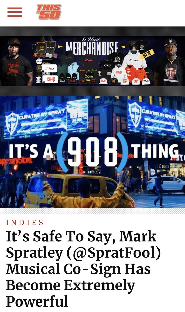 SpratFool's tweet photo. I did this shit, no dick riding, no big bro, no major power. Just grind ➕

“It’s safe to say, Mark Spratley musical co-sign has become extremely powerful”

Much love to @thisis50 

https://t.co/1WszVWWqXg https://t.co/meksJmM1ch