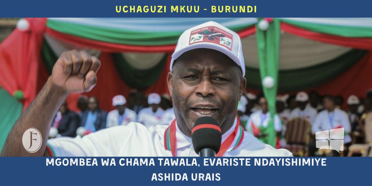 JamiiForums's tweet photo. BURUNDI: MGOMBEA WA CHAMA TAWALA ATANGAZWA MSHINDI WA UCHAGUZI MKUU

- Tume ya Uchaguzi imemtangaza Evariste Ndayishimiye kama mshindi wa Urais

- Amepata 68.72% ya kura huku mpinzani wake, Agathon Rwasa akipata 24.19% ya kura zilizopigwa

Soma https://t.co/g8CgzCOrAw
#JFLeo https://t.co/QkmYXSLnvg