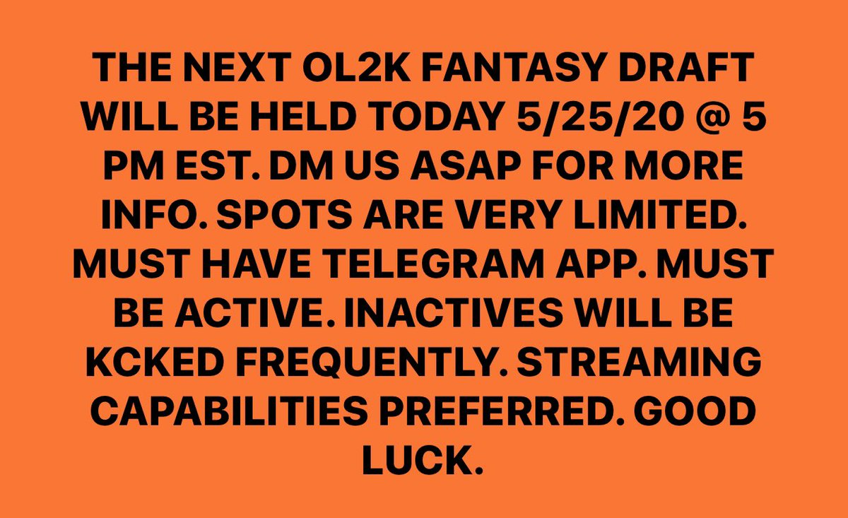 OurLeague2k's tweet photo. Current NBA Roster, HOF, 6 Min Qtrs. Were looking for the most dedicated &amp; skilled 2k gamers. If you can’t compete on the sticks or don’t have the availability to be complete a 29 game season including playoffs then do not waste our time.

#MyLeague #NBA2K20 #FantasyDraft #OL2K https://t.co/Z5hGhlNXTF