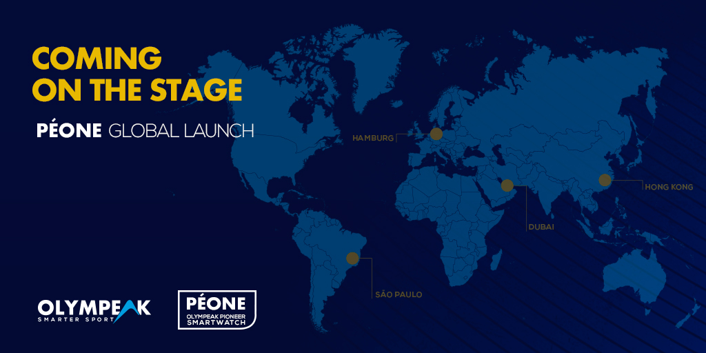 #OlympeakPÉONE⌚️📲 #OlympeakClub 

⌚️Introducing the sport tech era of Olympeak!
🌍Global launch of PÉONE, our pioneer smartwatch is coming on the stage.
 📦First batches of PÉONE smartwatches are on their way to Hamburg, Dubai, São Paulo and Hong Kong.

#smartsport #smartwatch