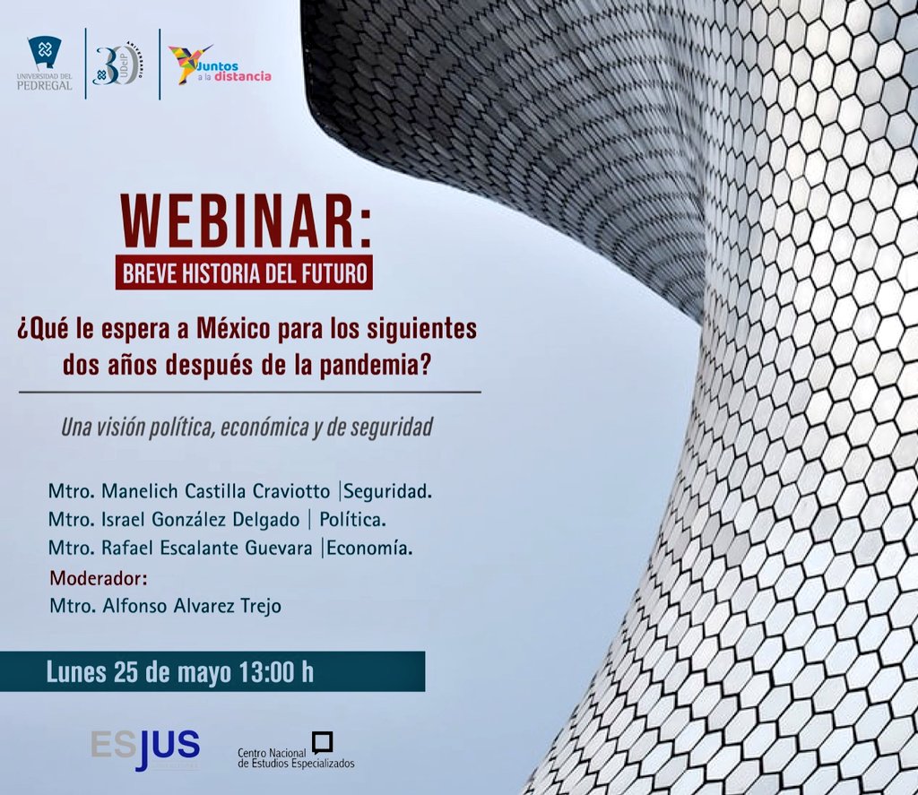 ManelichCC's tweet photo. ¿Qué le espera a México para los siguientes dos años después de la pandemia, en materia de seguridad, política y economía? De estos temas platicaremos a las 13:00. El link, por si desean acompañarnos, es el siguiente:
https://t.co/yaBeqsU3sv https://t.co/QXDph9Nryg