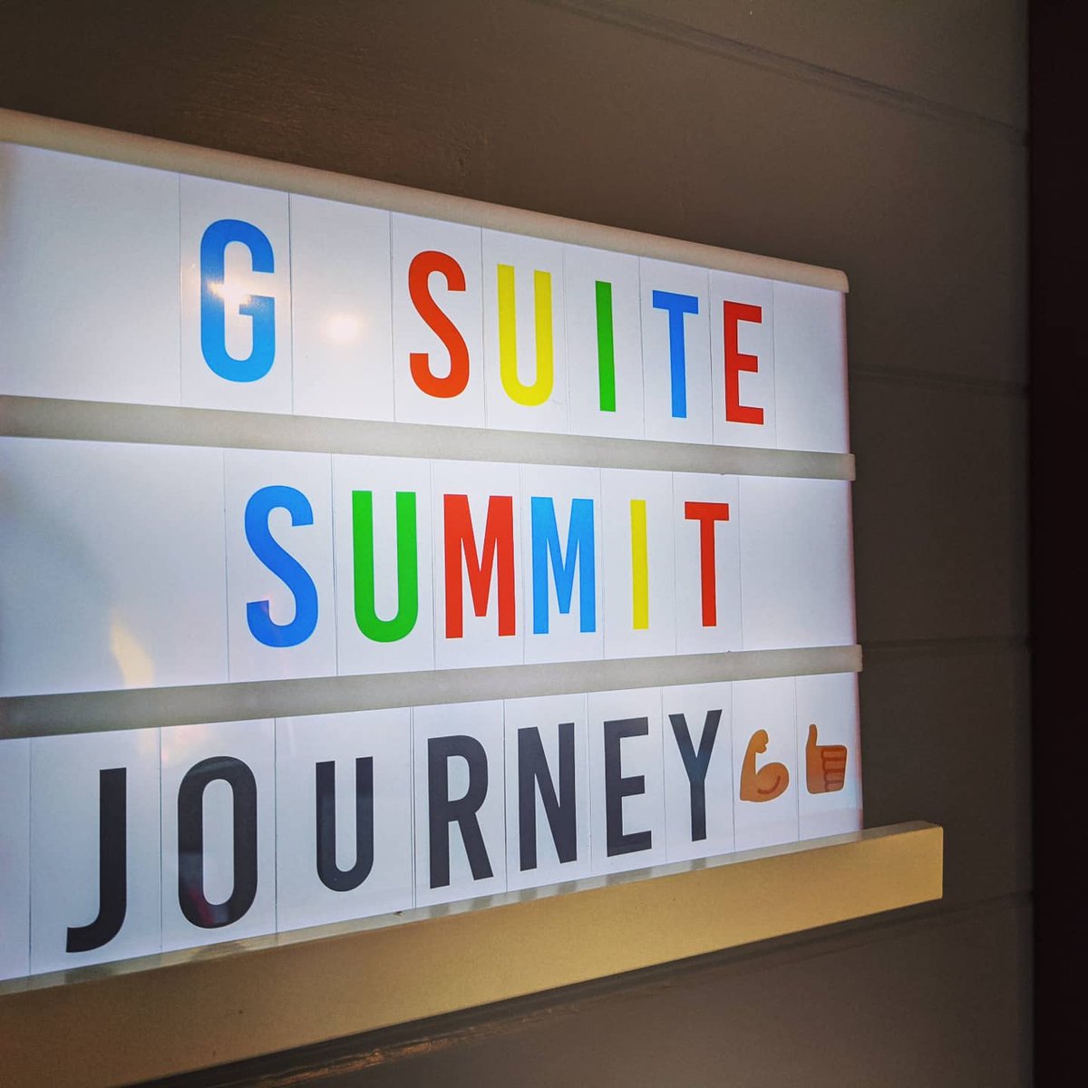fintanmurphy's tweet photo. Finishing touches to the background for our G Suite Summit tomorrow.
230+ people signed up!
Registration closes soon!
https://t.co/bqxsZiw8Wi
#gsuite #googlemeet #onthewaytonewwork #gsuitejourney #googlepartner #damsoncloud #googlecloud #gsuitesummit #collaboration #cobry https://t.co/T0s0YVsQqb