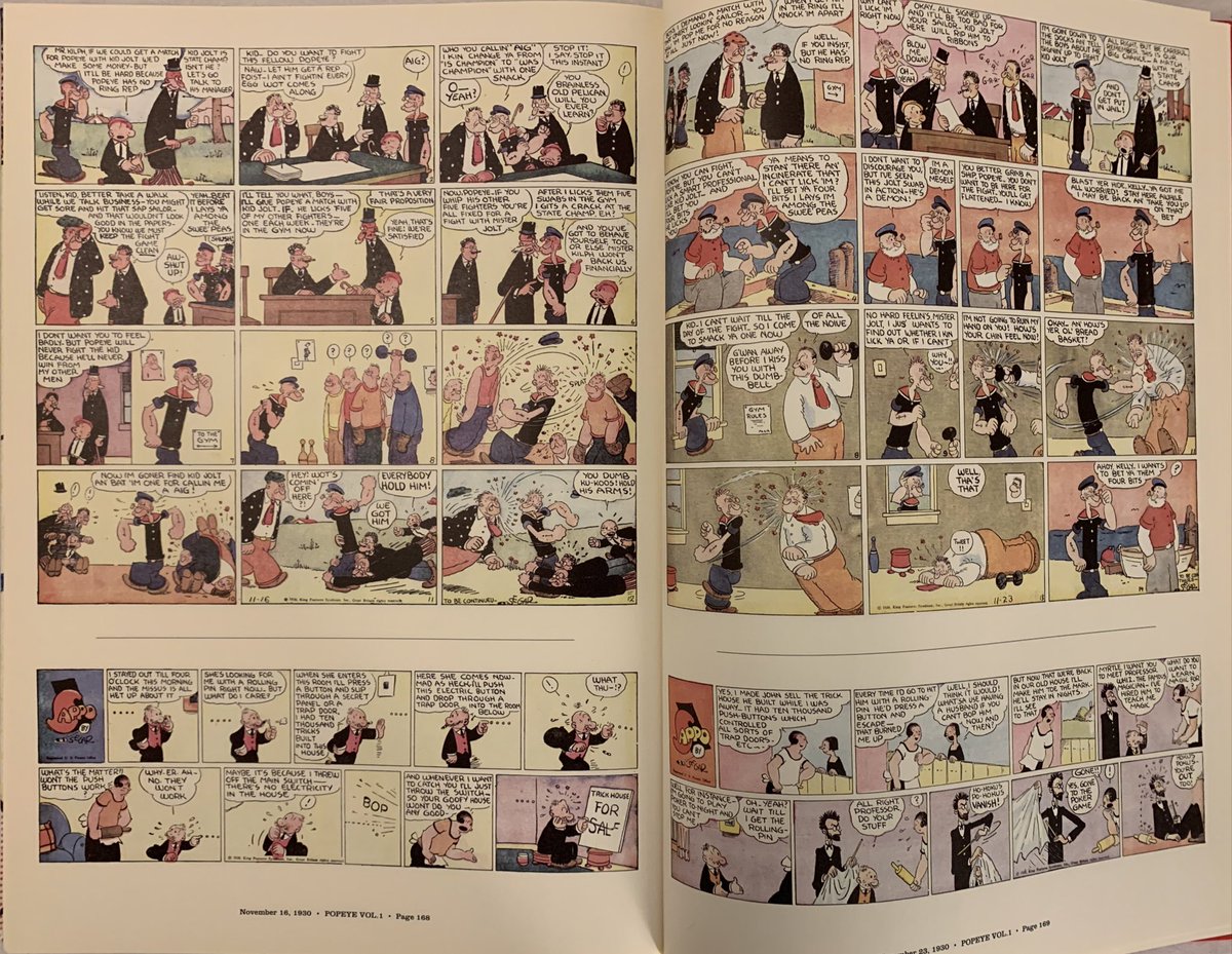 comickult's tweet photo. POPEYE by E.C. Segar from #Fantagraphics Vol 1. (1928-31) #ECSegar #ThimbleTheatre #BillBlackBeard https://t.co/Qc6177HGiY