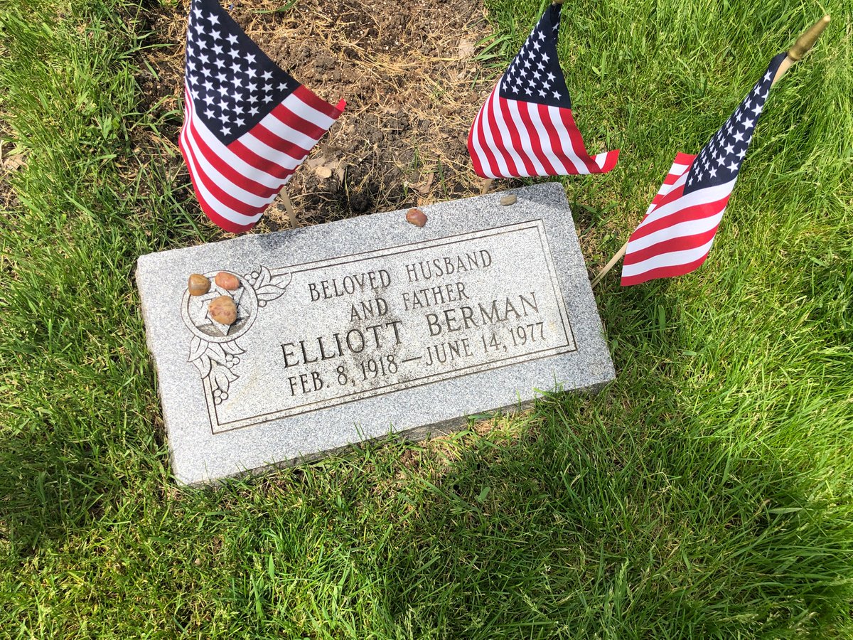 Keeping up a (wife’s) family Mem Day tradition: visting Westgate cemetery west of Chicago, to flag the graves of veterans, starting with my wife’s grandfather, Elliot Berman (US Army), WWII.