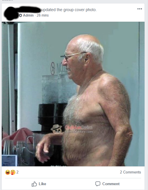 GHaerther's tweet photo. My nephew @caleburg59 has been deep undercover for the past month earning the trust of a 5G causes Coronavirus @Facebook Group. They made him an admin and then he made his move. Introducing the new page "Shirtless Old Men Fanpage/ Shoplifters Anonymous" @commentiquette https://t.co/yDpJoLztBg