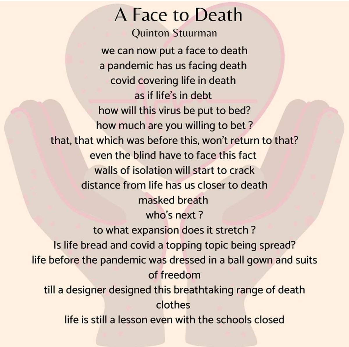 slam4urlife's tweet photo. "A face to death" by @quinty8701 #Covid19 #Covid19SA #CovidSlam #CreativeSlam https://t.co/L1385drkAz