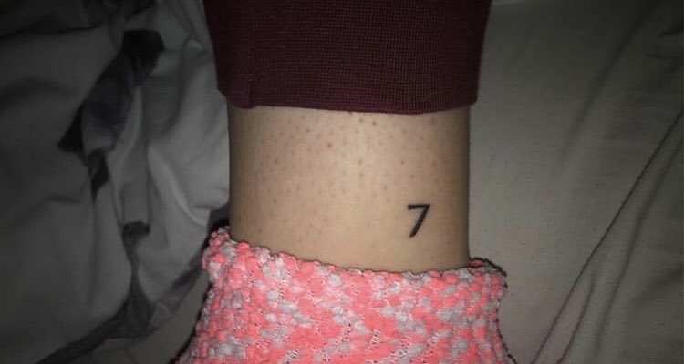 28th october 2019favourite song by catfish and the bottlemen is 7 and its also my lucky number too so thought ad honour both things with a 7 tattoo