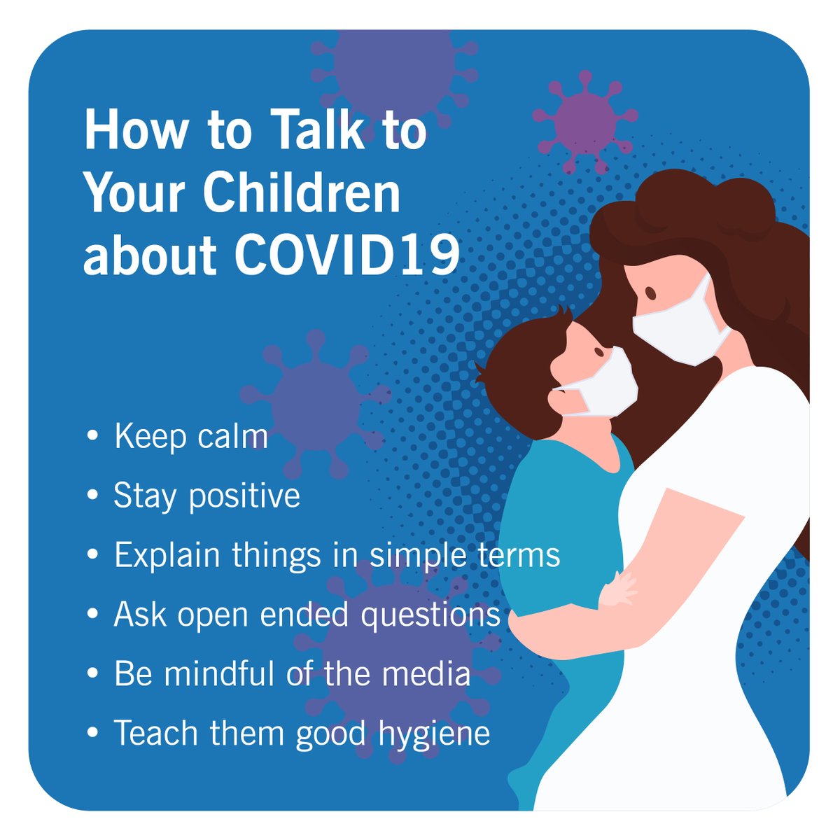 CCAD's tweet image. The #COVID19 pandemic has been disruptive to everyone's lives. But did you stop to consider how your children's lives have been impacted? Here's what you need to do when speaking to your kids about COVID-19: bit.ly/TalkToKids_En