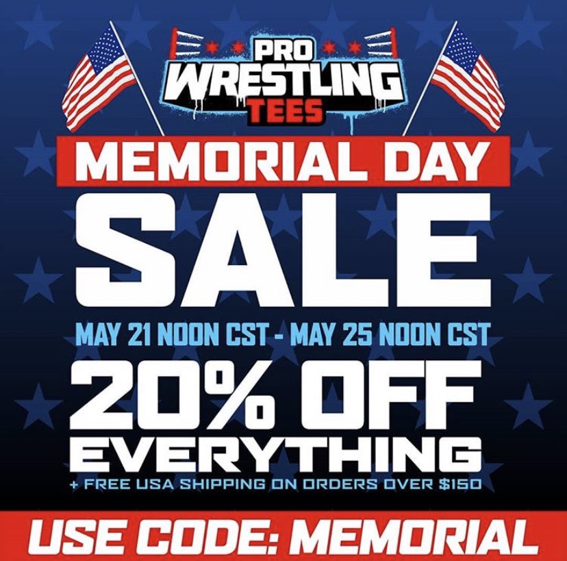 MikyMambo's tweet photo. Today’s the last day to save 20% on some cool wrestling merch, just visit https://t.co/sACLkn76J0
#HappyMemorialDay #ElRef #ElRef123 #ElRefNation #Wrestling #ProWrestling #IndieWrestling #WWE #AEW #NJPW #NWA #ROH #MLW #ProWrestlingTees https://t.co/2vuDgZv76e