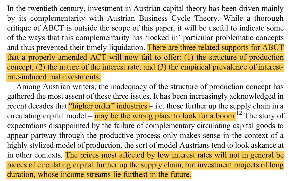 One implication is that the "structure of production" that's central to the business cycle story isn't actually operationalizable.This problem, more than the other two, has been gathering assent in recent years.