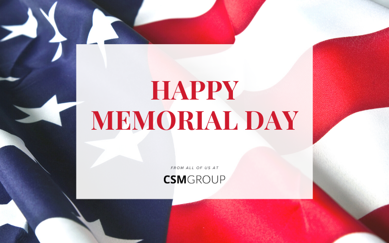 CSM_Group's tweet photo. We wish you a beautiful #MemorialDay. In honor of all the veterans, as well as the active service members, thank you for all you do. https://t.co/NMsPEI8Fn6