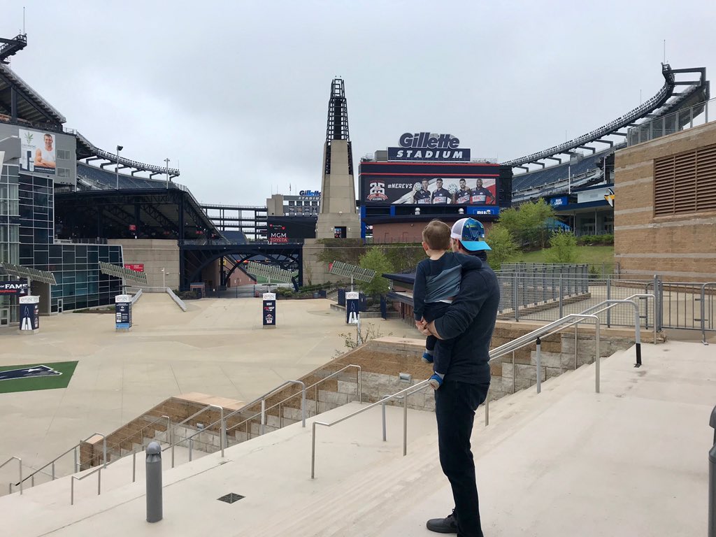 TMull70's tweet photo. @Patriots #heroesflaggarden was a much appreciated sight for our little guy this morning. W/@JMulliganOT https://t.co/Lkq90q2iRO